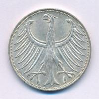 Német Szövetségi Köztársaság 1972D 5M Ag kapszulában, tanúsítvánnyal. T:XF
Federal Republic of Germ...