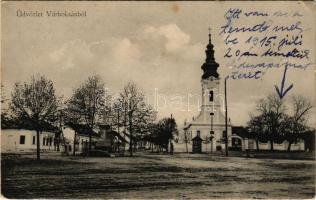 Boksánbánya, Várboksán, Románbogsán, Németbogsán, Deutsch-Bogsan, Bocsa Montana; templom, temető. A levél címzettje Győry Lóránd miniszteri tanácsos. Szabonáry Károly felvétele / church, cemetery (EB)