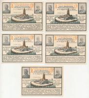 Német Birodalom / Weimari Köztársaság / Lübeck 1921. 50pf (5xklf) T:AU,XF egyiken szakadás
German E...