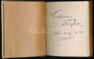 1910-1914 Az Orosházi Szent László Vadásztársaság levelezőlapja, jelvénye, illetve egy vadászati nap...