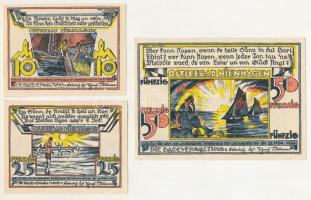 Német Birodalom / Weimari Köztársaság / Ostseebad Nienhagen 1922. 10pf-50pf (3xklf) T:AU
German Emp...