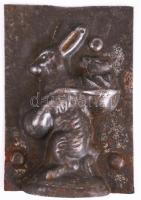 Húsvéti nyuszis fém öntőformák, 2 db, 7,5x5 cm