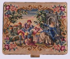 Tűgobelines pudrié, 8,5x7 cm