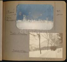 1917 Brassói emlék háborús fotóalbum, benne 28 darab fotóval, közte brassói részletek, Postás völgy,...