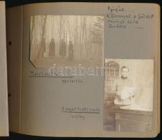 1917 Brassói emlék háborús fotóalbum, benne 28 darab fotóval, közte brassói részletek, Postás völgy,...