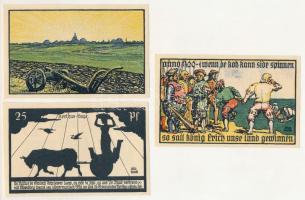 Német Birodalom / Weimari Köztársaság / Burg auf Fehmarn 1920 k. 25pf-75pf (3xklf) T:AU 
German Emp...