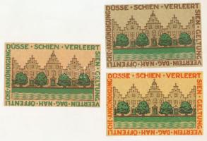 Német Birodalom / Weimari Köztársaság / Friedrichstadt von der Eider 1921. 25pf-75pf (3xklf) T:AU
G...