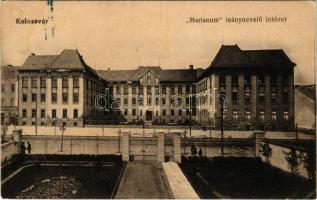 Kolozsvár, Cluj; Marianum leánynevelő intézet. Özv. Berde Imréné kiadása / girls' boarding school (EK)
