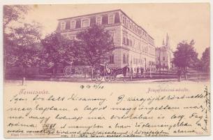 1899 Temesvár, Timisoara; Józsefvárosi zárda. Schmidt Edgar kiadása / nunnery, boarding school + "Kölbig Ferenc Temesvár, a Cosmopolit Képeslevelezőlapgyűjtők egyletének magyarországi elnöke" (EB)