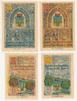 Német Birodalom / Weimari Köztársaság / Neustadt an der Orla 1921. 10pf-75pf (4xklf) T:AU folt German Empire / Weimar Republic / Neustadt an der Orla 1921. 10 Pfennig - 75 Pfennig (4xdiff) C:AU spotted