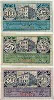Német Birodalom / Weimari Köztársaság / Goch 1921. 10pf-50pf (3xklf) T:AU folt German Empire / Weimar Republic / Goch 1921. 10 Pfennig - 50 Pfennig (3xdiff) C:AU spotted