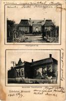 1910 Mócs, Mociu; Főszolgabírói lak és Mócsvidéki Takarékpénztár. Kabát Emil kiadása / judge's villa, savings bank (EM)