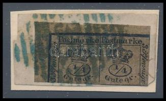 Német államok - Braunschweig 1857 Mi 9 pár kis levéldarabon, ritka darab! (Mi EUR 400.-)