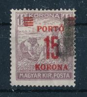 1921/1925 Kisegítő portó 15K/1,5K elcsúszott felülnyomattal