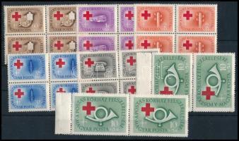 1957 Postáskórház 4 db sor négyestömbökben, a záróérték párokban (8.000)