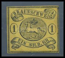 Német államok - Braunschweig 1856 Mi 6 ritka darab (Mi EUR 320.-)