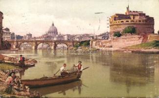 Rome Castel San Angelo and the Tiber