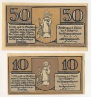 Német Birodalom / Weimari Köztársaság / Halberstadt 1921. 10pf-50pf (2xklf) T:AU German Empire / Weimar Republic / Halberstadt 1921. 10 Pfennig - 50 Pfennig (2xdiff) C:AU