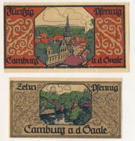 Német Birodalom / Weimari Köztársaság / Halberstadt 1921. 10pf-50pf (2xklf) T:AU
German Empire / We...