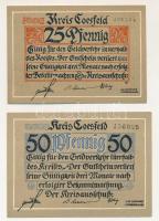 Német Birodalom / Weimari Köztársaság / Kreis Coesfeld 1920 k. 25pf-50pf (2xklf) T:AU German Empire / Weimar Republic / Kreis Coesfeld cca 1920. 25 Pfennig - 50 Pfennig (2xdiff) C:AU