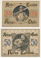 Német Birodalom / Weimari Köztársaság / Kreis Coesfeld 1920 k. 25pf-50pf (2xklf) T:AU
German Empire...