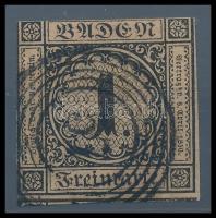 Német államok - Baden 1851 Mi 1 RR! (Mi EUR 320.-)