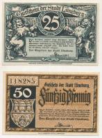 Német Birodalom / Weimari Köztársaság / Lüneburg 1920 k. 25pf-50pf (2xklf) T:AU German Empire / Weimar Republic / Lüneburg cca 1920. 25 Pfennig - 50 Pfennig (2xdiff) C:AU