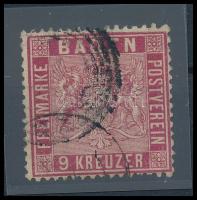 Német államok - Baden 1861 Mi 12 szép és ritka R! (Mi EUR 220.-)