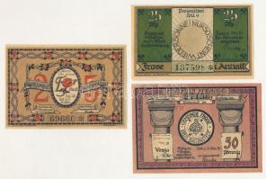 Német Birodalom / Weimari Köztársaság / Frose in Anhalt 1921. 25pf-50pf (3xklf) T:AU German Empire / Weimar Republic / Frose in Anhalt 1921. 25 Pfennig - 50 Pfennig (3xdiff) C:AU