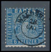 Német államok - Baden 1862 Mi 14 nagyon szép darab! (Mi EUR 100.-)