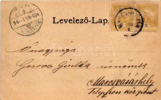 1900 Marosújvár, Uioara, Ocna Mures; fürdő, Király utca, Stefánia bánya belseje / spa, street, mine ...