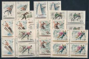 1955 Téli sport sor négyestömbökben (min. 8.000)