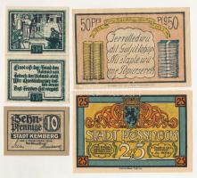 Német Birodalom / Weimari Köztársaság 1918-1922. 10pf-50pf (4xklf) T:AU German Empire / Weimar Republic 1918-1922. 10 Pfennig - 50 Pfennig (4xdiff) C:AU