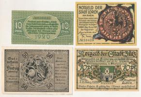 Német Birodalom / Weimari Köztársaság 1920-1921. 10pf-50pf (4xklf) T:AU German Empire / Weimar Republic 1920-1921. 10 Pfennig - 50 Pfennig (4xdiff) C:AU