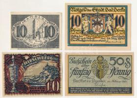 Német Birodalom / Weimari Köztársaság 1920-1921. 10pf-50pf (4xklf) T:AU German Empire / Weimar Republic 1920-1921. 10 Pfennig - 50 Pfennig (4xdiff) C:AU