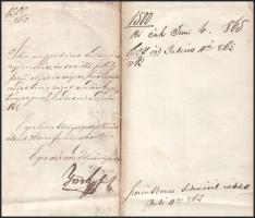 1865 Heves és Külső-Szolnok vármegye alispánjának körlevele ,,Minden t. fő- alszolgabiró, polgármest...