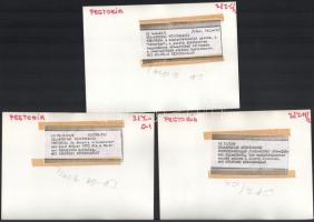 cca 1970-1980 Pretoria, Dél-Afrikai Köztársaság, 6 db sajtófotó, MTI Külföldi Képszolgálat, a hátold...