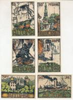 Német Birodalom / Weimari Köztársaság / Altona 1921. 20pf-80pf (6xklf) T:AU German Empire / Weimar Republic / Altona 1921. 20 Pfennig - 80 Pfennig (6xdiff) C:AU