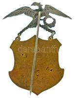 DN (~1900) "Miskolczi Daláregylet" zománcozott bronz dalos jelvény (50x37mm) egyik karika ...