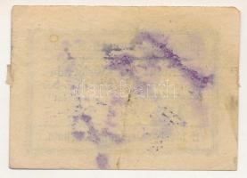 1920 k. Budapest "Központi Buffet" 20f értékű utalvány, csak hátlapi nyomat T:VG ragasztás...