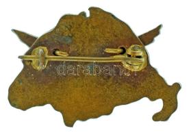 1923. "Rákospalotai Dalkör" zománcozott bronz dalos jelvény (33x25mm) T:AU