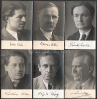 6 darab fotólap a Magyar Élet kiadó íróiról