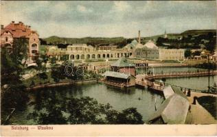 Vízakna, Salzburg, Ocna Sibiului; sós gyógyfürdő. G. A. Seraphin kiadása. Chromophot. v. Jos. Drotleff / salt baths, spa (EK)