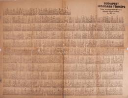 cca 1930-1940 Stoits György: Merre menjek? Budapest közlekedési térképe, hátoldalán utcajegyzékkel, ...