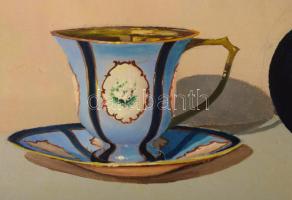 Molnár Z. János (1880-1960): Csendélet. Olaj, karton, jelezve jobbra lent. Dekoratív fakeretben, 50x...