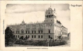 1909 Nagyenyed, Aiud; Alsó-Fehér vármegye székháza, vármegyeháza. Winkler János kiadása / county hall (EB)