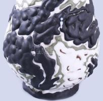 Király Károly hólyagos váza. Jelzett, mázrepedéssel, m: 19,5 cm