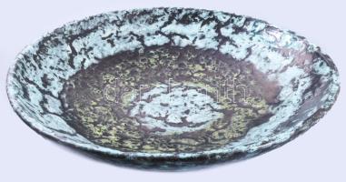 Mihály Béla dísztál. Jelzett, kis kopással, d: 30 cm