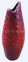 Zsolnay repesztett vörös eozin "ökörvér" mázas váza. Jelzett, kis repedéssel, m: 24 cm