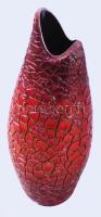 Zsolnay repesztett vörös eozin "ökörvér" mázas váza. Jelzett, kis repedéssel, m: 24 cm